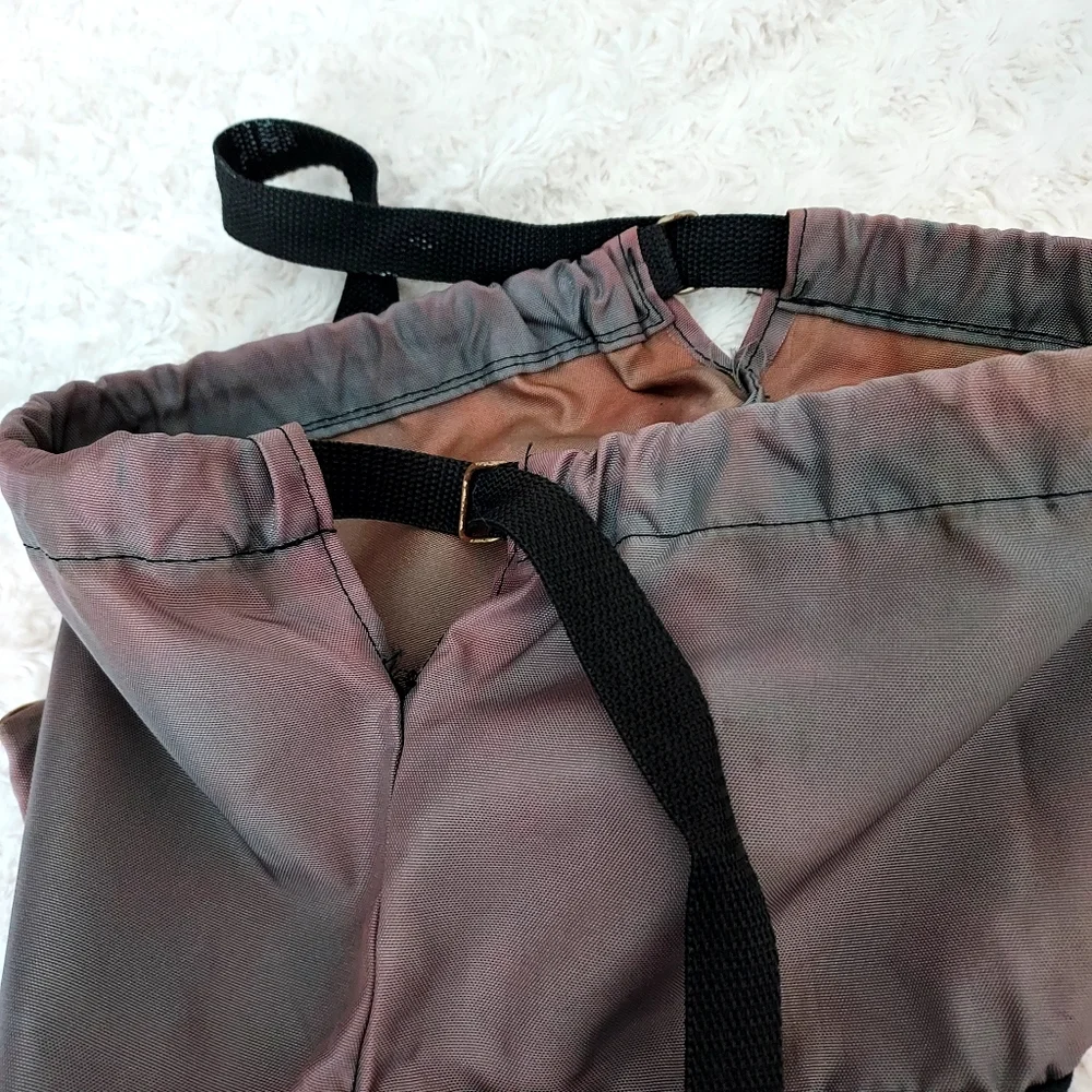 Adidas Trefoil sturdy thick gauge gray mini Drawstring tote bag backpack Hiking